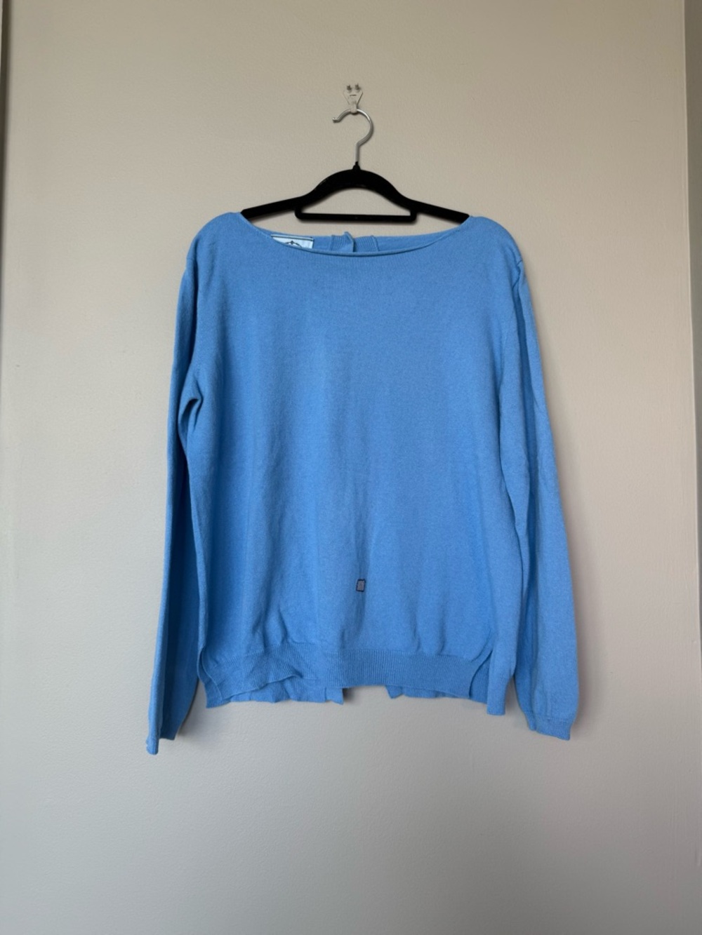 Prada Sky Blue Boatneck Knit Sweater